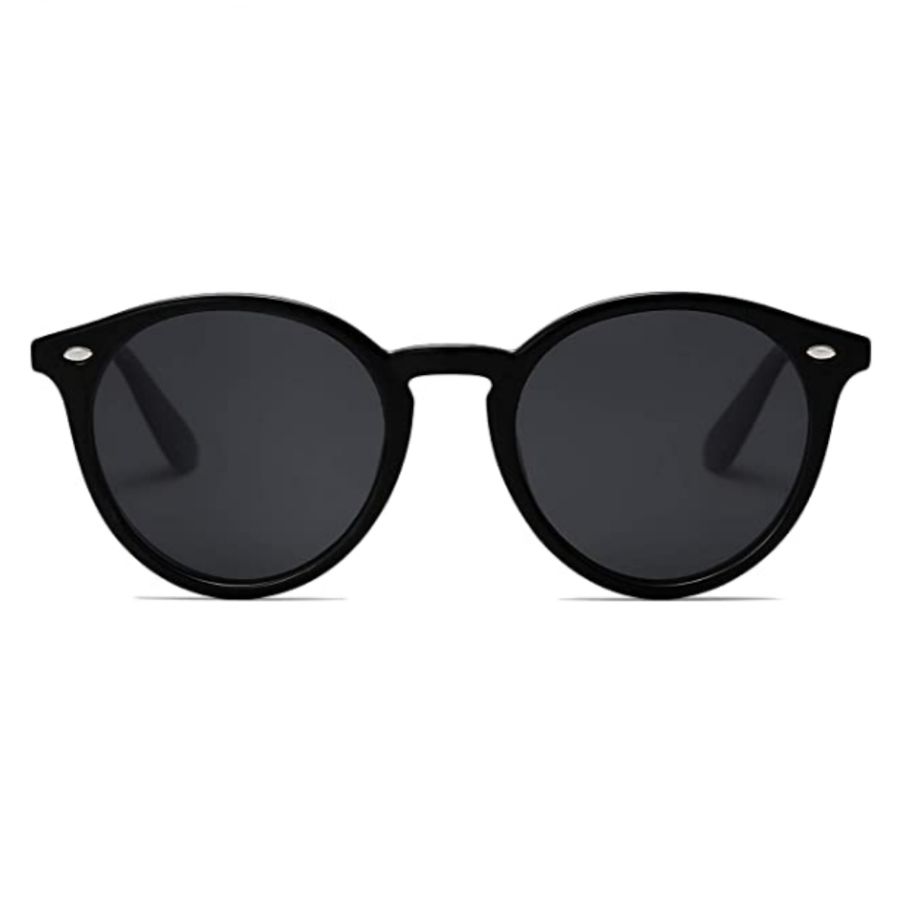 🕶Black Round Polarized Sunglasses for Women Men Classic Vintage